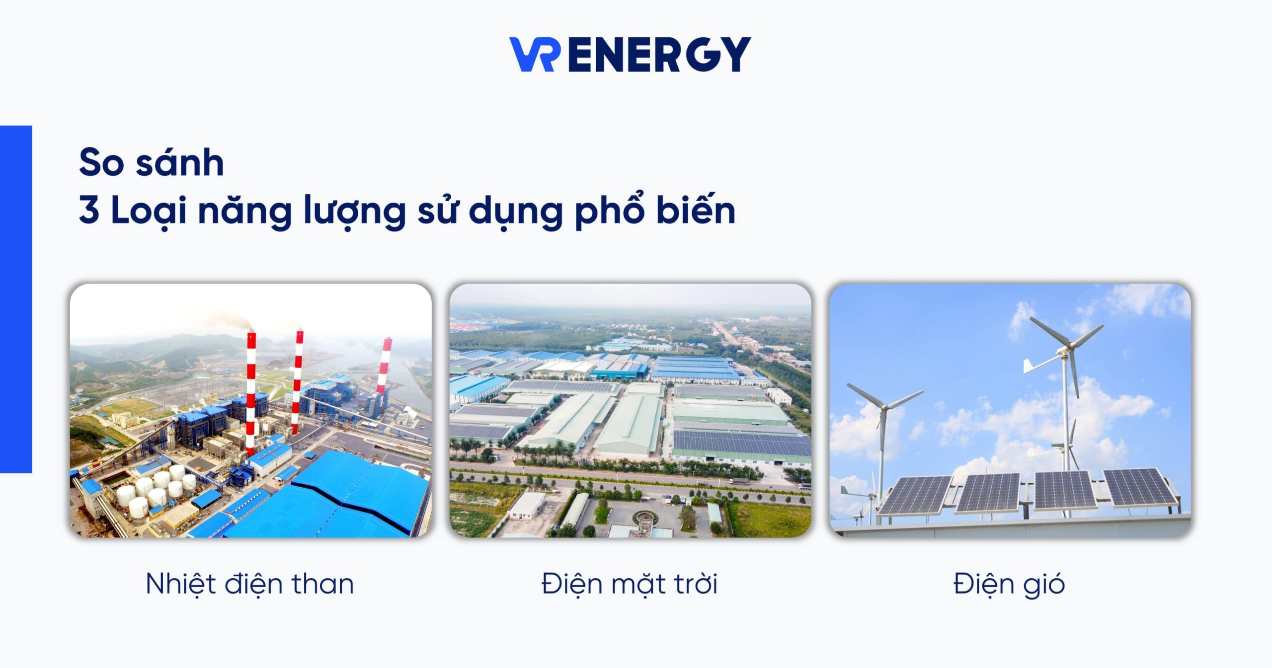 So sánh: nhiệt điện than, điện mặt trời và điện gió